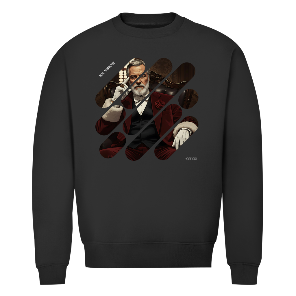 Premium Bio Sweatshirt Noir Symphonie - M001 - Christmas G
