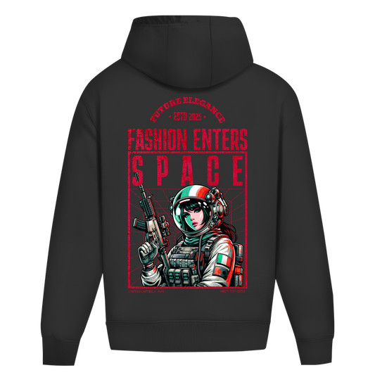 Oversize Hoodie (ohne Kordel) Backprint Interstellar - M001 - Future Elegance