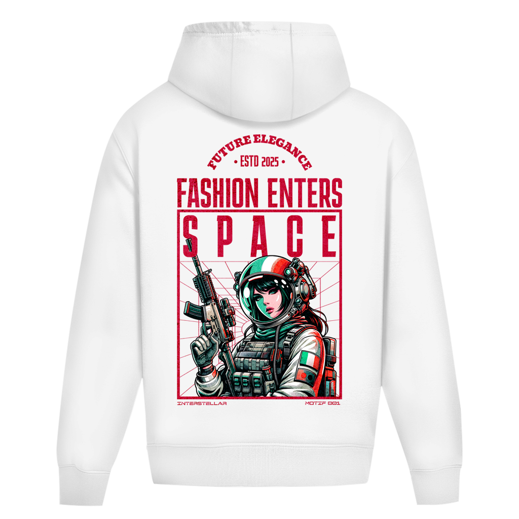 Oversize Hoodie (ohne Kordel) Backprint Interstellar - M001 - Future Elegance