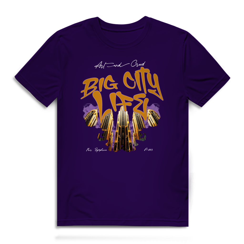 Premium Bio T-Shirt Noir Symphonie - M003 - Big City Life
