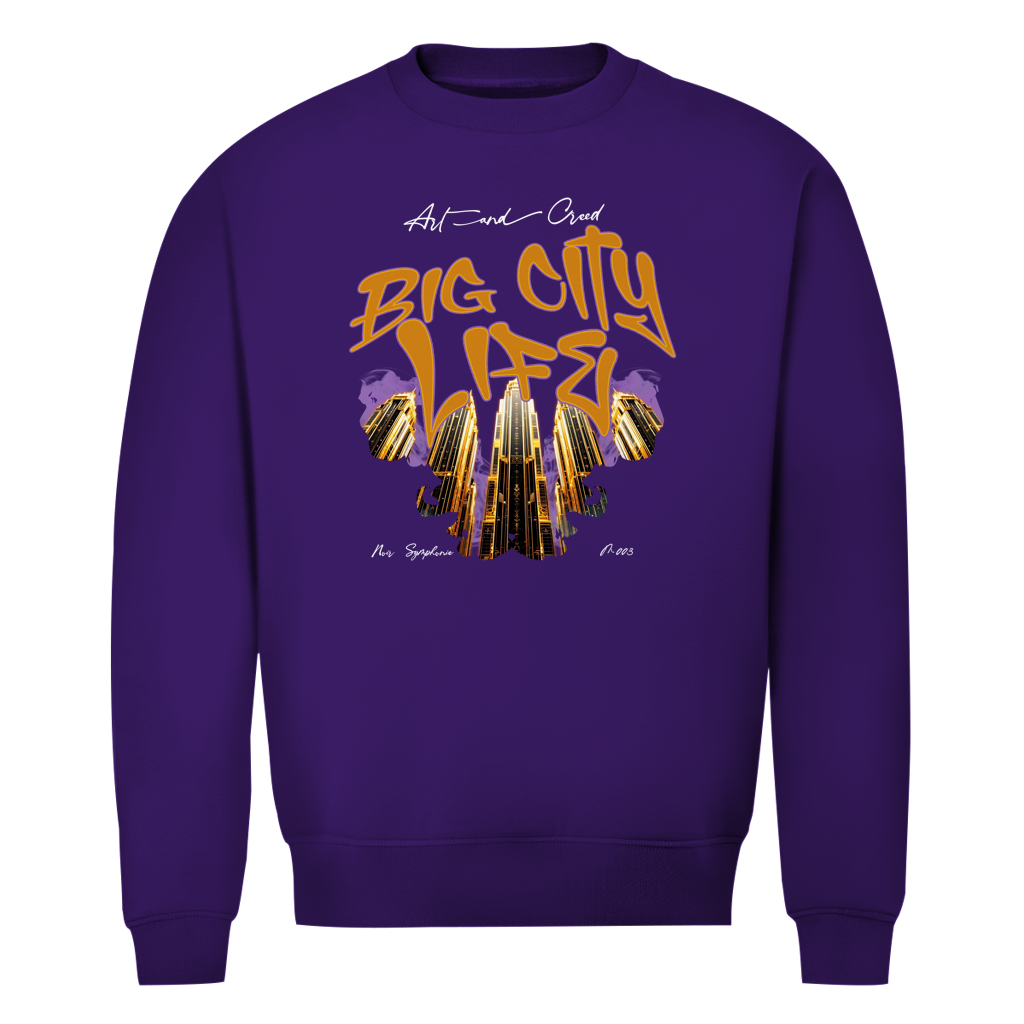 Premium Bio Sweatshirt Noir Symphonie - M003 - Big City Life