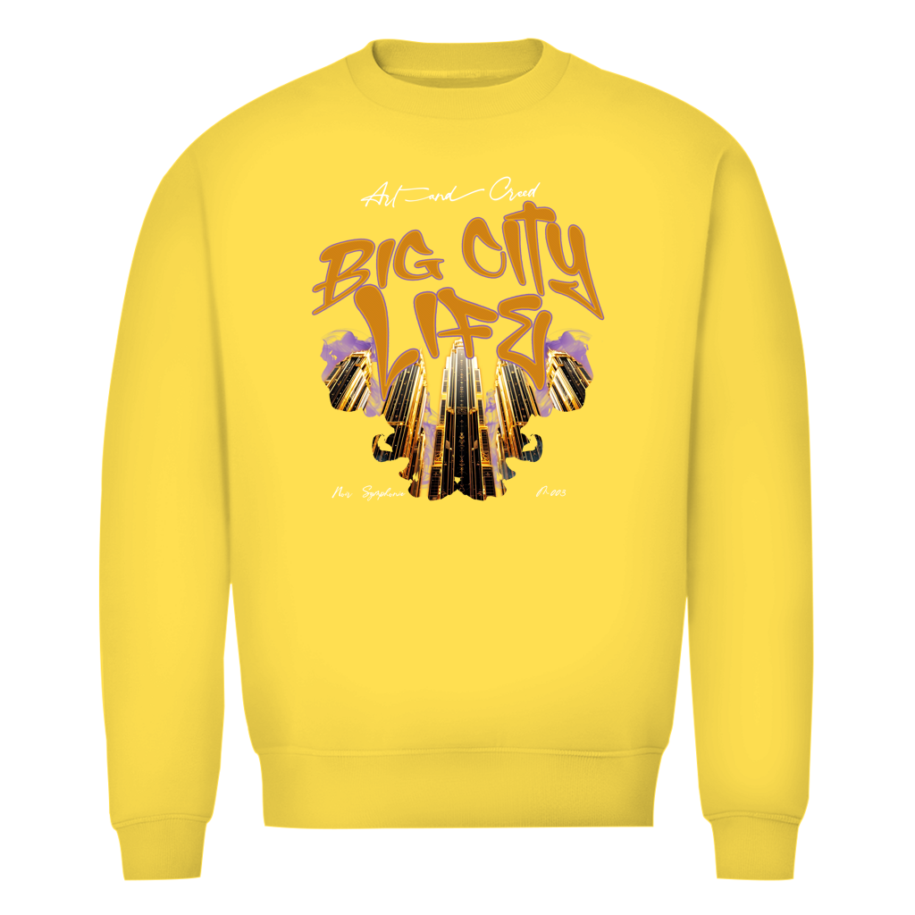Premium Bio Sweatshirt Noir Symphonie - M003 - Big City Life