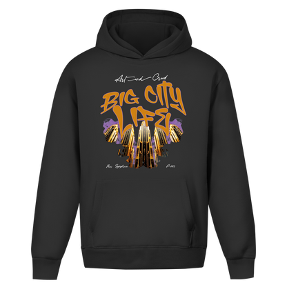 Oversize Hoodie Ohne Kordel Noir Symphonie - M003 - Big City Life