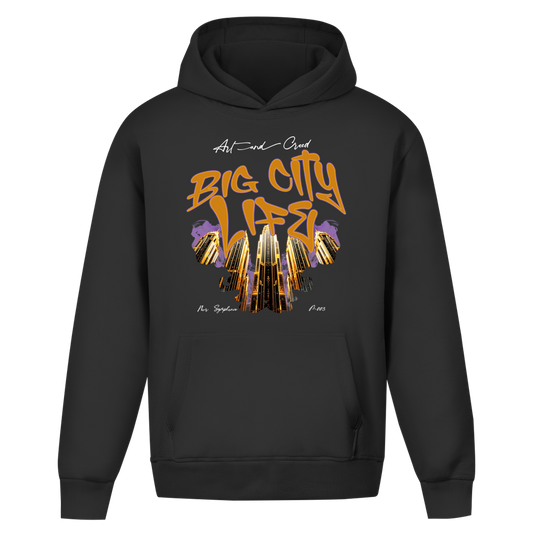 Oversize Hoodie Ohne Kordel Noir Symphonie - M003 - Big City Life