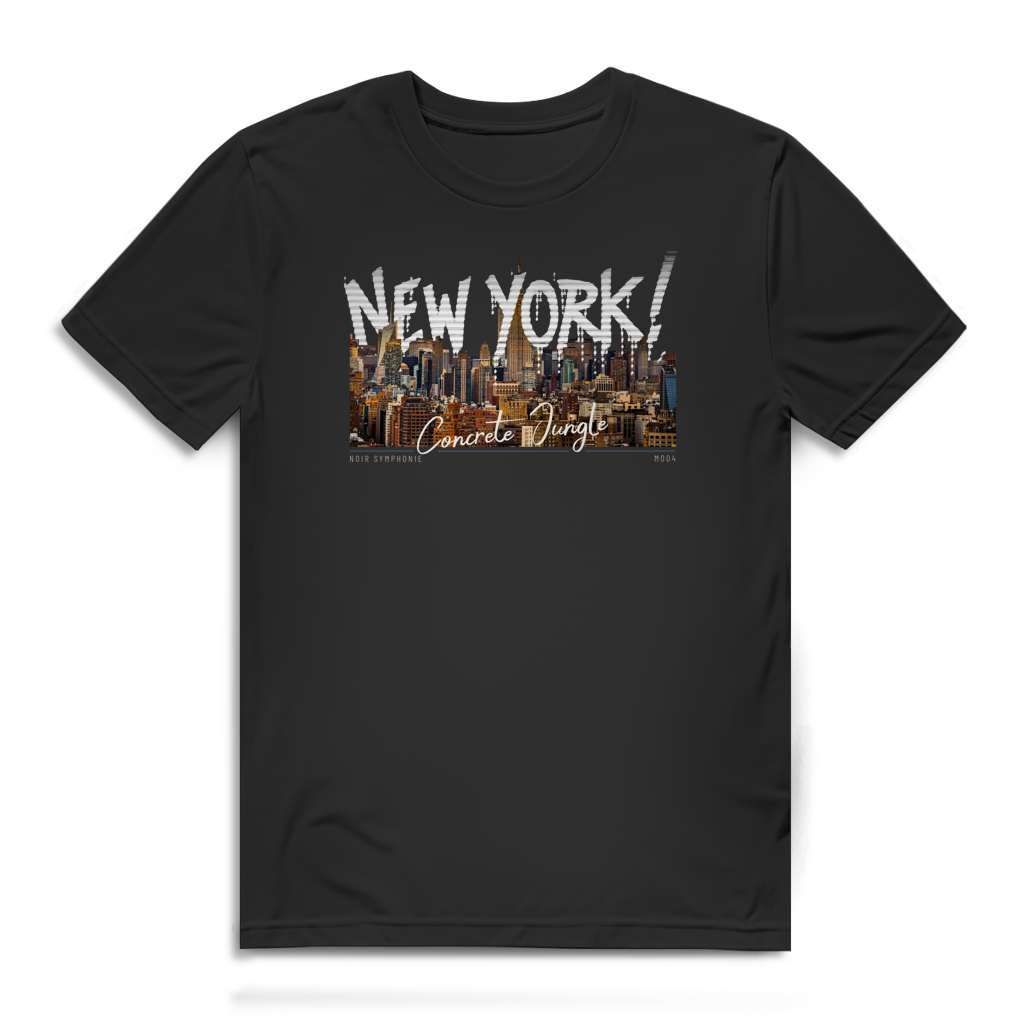 Premium Bio T-Shirt Noir Symphonie - M004 - Concrete Jungle