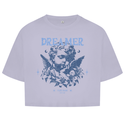 Damen Oversize Crop Top Pastel Bloom - M002 - Dreamer