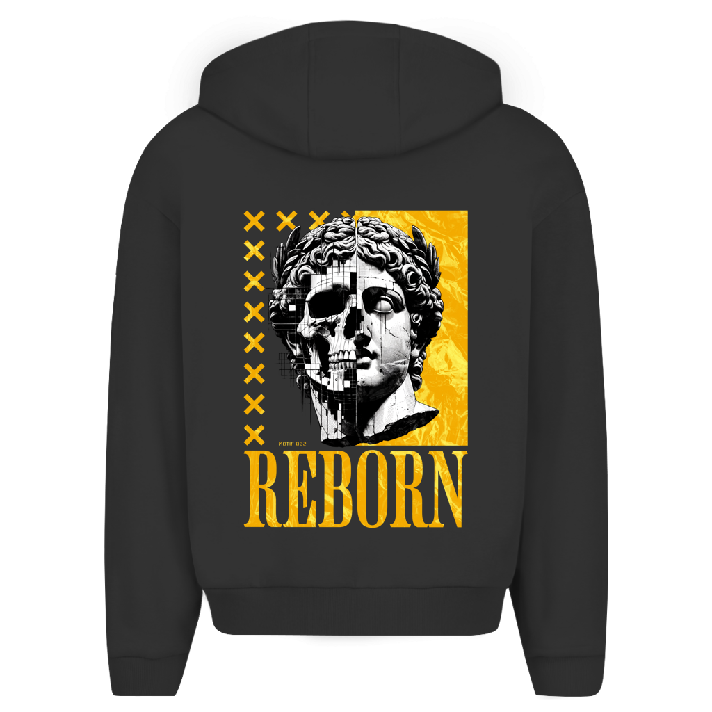 Herren Oversize Zipper Hoodie Marble Reborn - M002 - Reborn